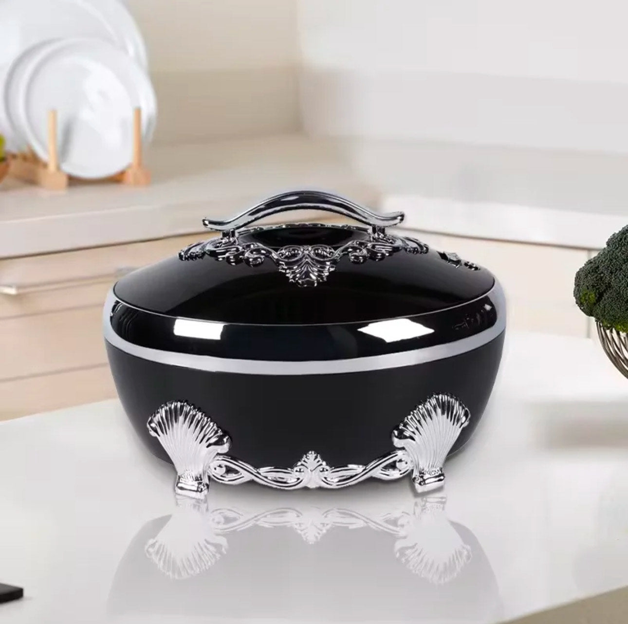 Elegant casserole food warmer